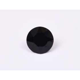 0545-Austria Chaton Round Stone, 6mm, Jet - 1 buc