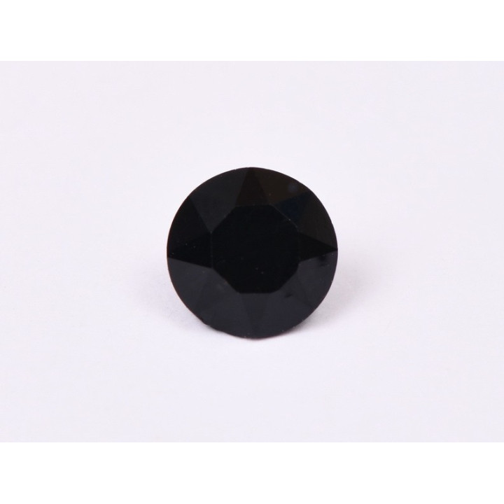 0545-Austria Chaton Round Stone, 6mm, Jet - 1 buc