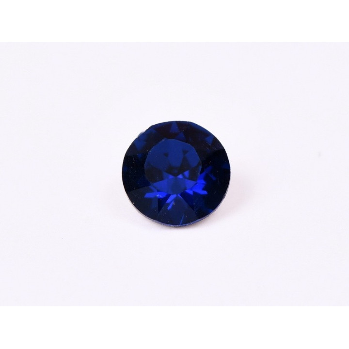 0551-Austria Chaton Round Stone, 6mm, Dark Indigo Silver Foiled- 1 buc