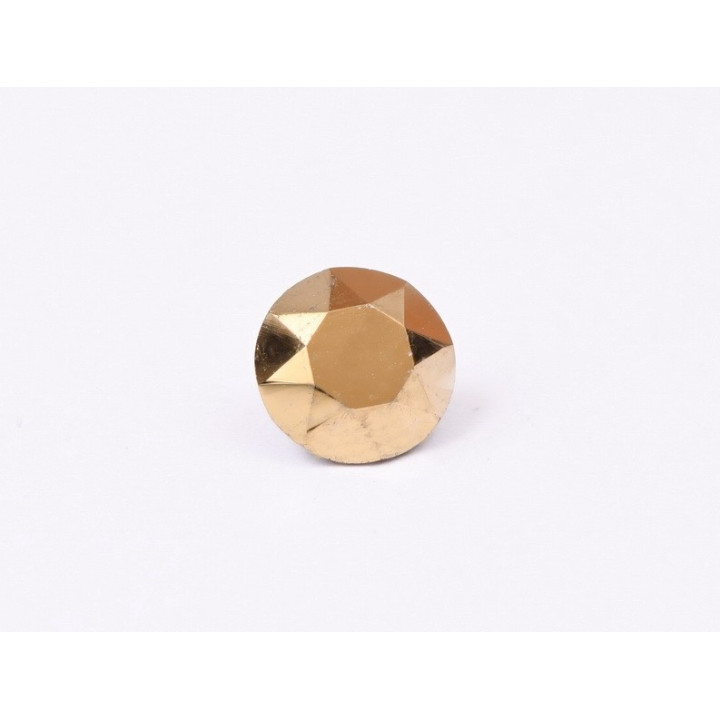 0572-Austria Chaton Round Stone, 6mm, Crystal Dorado Silver Foiled- 1 buc