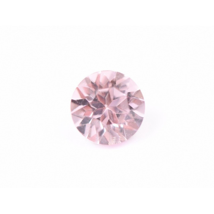 0575-Austria Chaton Round Stone, 7mm, Light Rose Silver Foiled - 1 buc