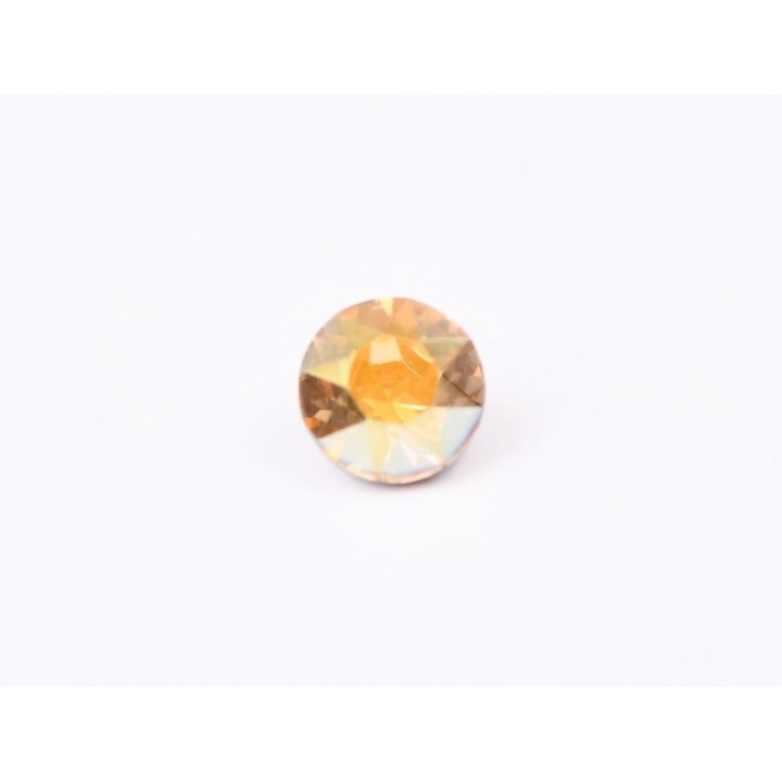 0577-Austria Chaton Round Stone, 6mm, Crystal Metallic Sunshine Silver Foiled- 1 buc