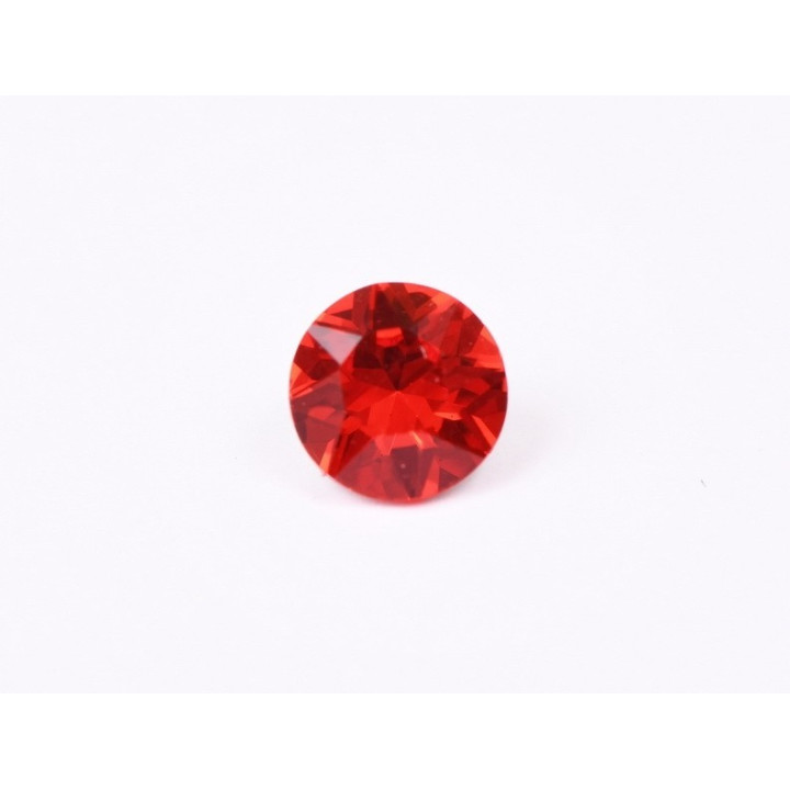 0581-Austria Chaton Round Stone, 6mm, Hyacinth Silver Foiled- 1 buc