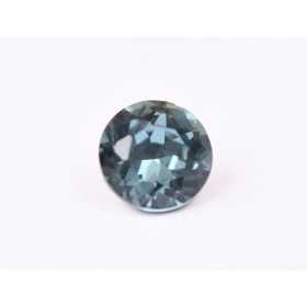 0592-Cristal Chaton Round Stone, 7mm, Denim Blue Silver Foiled - 1 buc