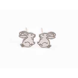 E1607 G Pereche cercei Ag 925 "Iepurasi" 8.5x8mm, 0.5mm 1 buc