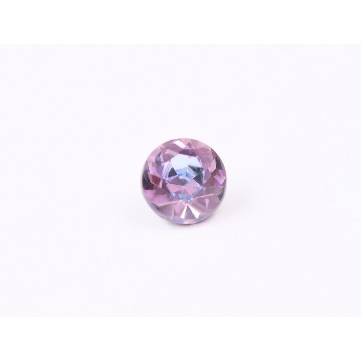 0610-Austria Chaton Round Stone, 7mm, Crystal Vitrail Light Silver Foiled - 1 buc
