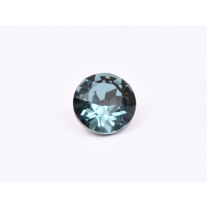 0624-Austria Chaton Round Stone, 6mm, Indian Sapphire Silver Foiled- 1 buc
