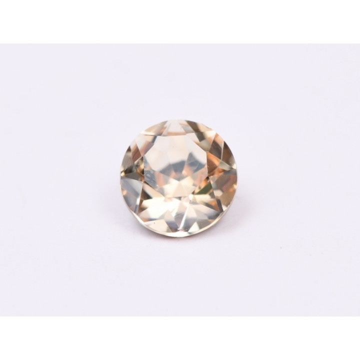 0627-Austria Chaton Round Stone, 6mm, Crystal Golden Shadow Silver Foiled- 1 buc