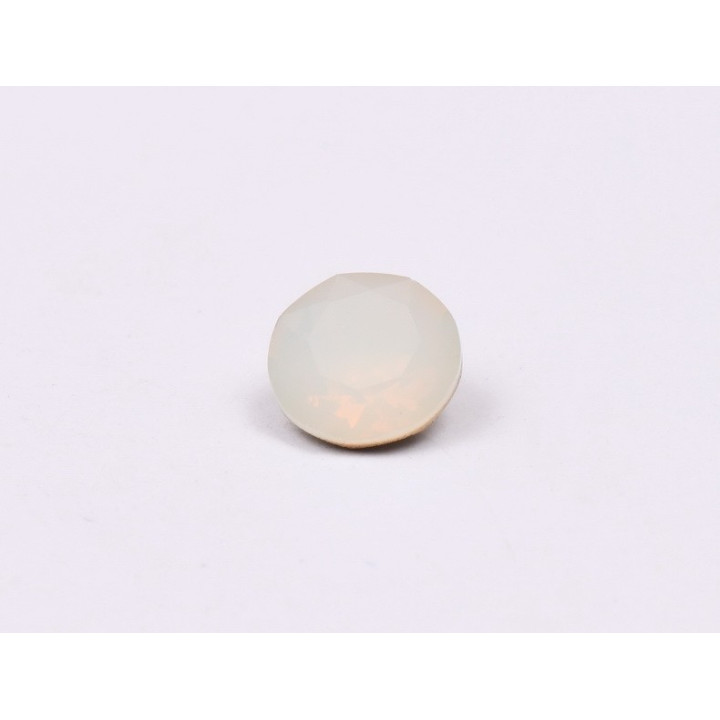 0672-Austria Chaton Round Stone, 7mm, Sand Opal Silver Foiled - 1 buc