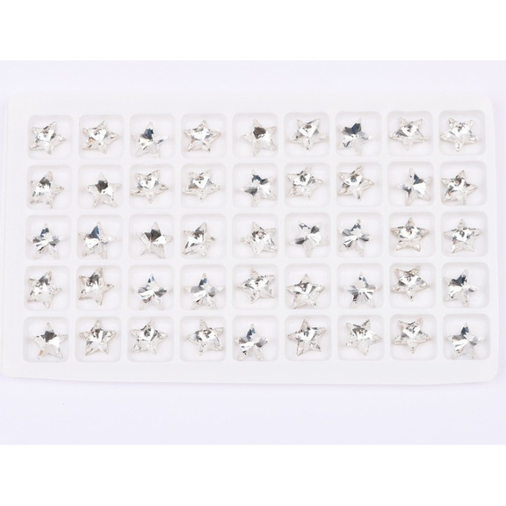 P4552-Cristal Star Fancy Stone, 10mm, Crystal Silver Foiled - 1 buc