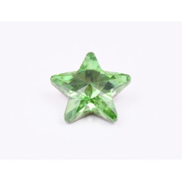 P4553-Cristal Star Fancy Stone, 10mm, Peridot Silver Foiled - 1 buc