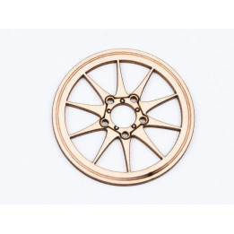 L761-Decoratiune lemn  " Cerc model abstract   " 7 cm - 1 buc