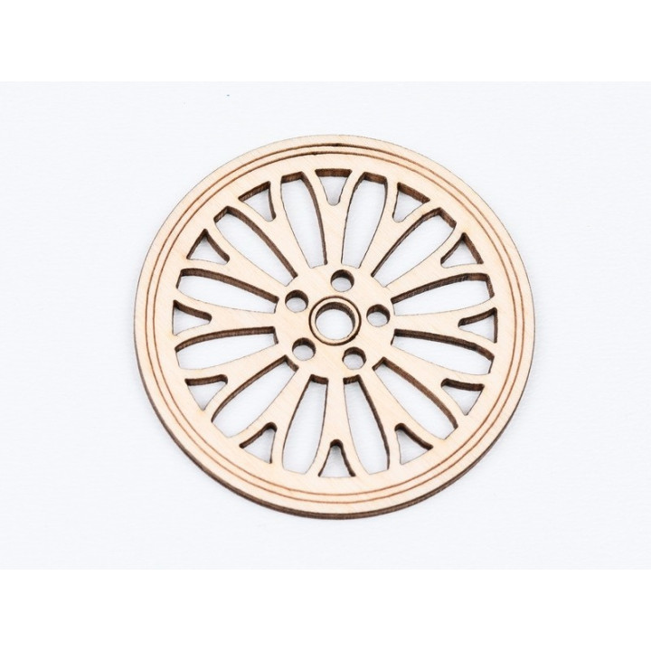 L762-Decoratiune lemn  " Cerc model abstract   " 7 cm - 1 buc