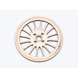 L763-Decoratiune lemn  " Cerc model abstract   " 7 cm - 1 buc