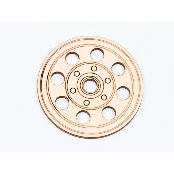 L766-Decoratiune lemn  " Cerc model abstract   " 7 cm - 1 buc