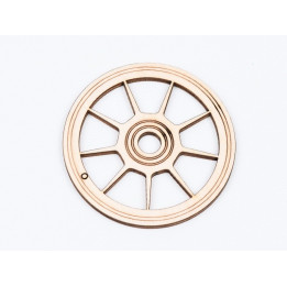 L767-Decoratiune lemn  " Cerc model abstract   " 7 cm - 1 buc