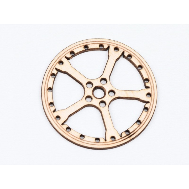 L770-Decoratiune lemn  " Cerc model abstract   " 7 cm - 1 buc