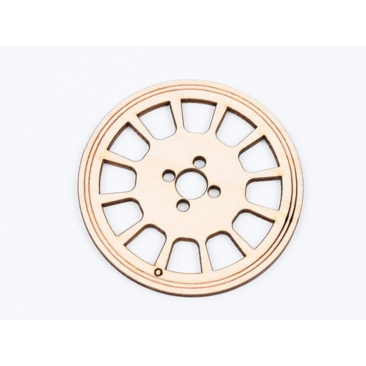 L771-Decoratiune lemn  " Cerc model abstract   " 7 cm - 1 buc