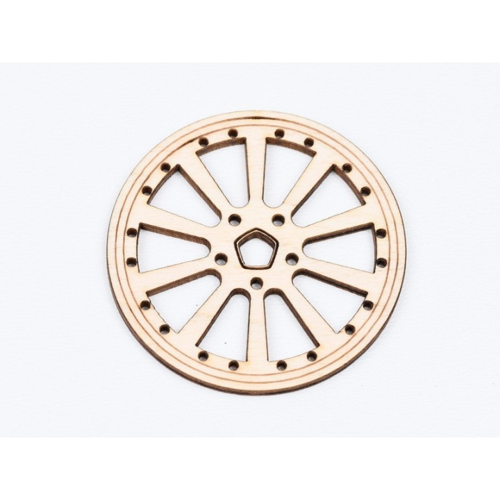 L772-Decoratiune lemn  " Cerc model abstract   " 7 cm - 1 buc