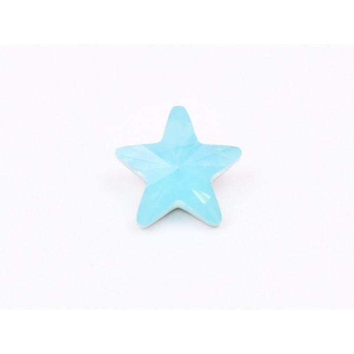 P4558-Cristal Star Fancy Stone, 10mm, Caribbean Blue Opal Silver Foiled - 1 buc