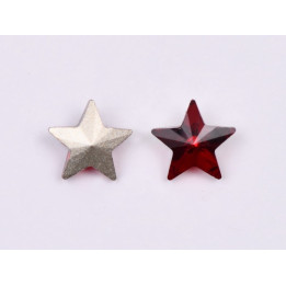 P4560-Cristal Star Fancy Stone, 10mm, Siam Silver Foiled - 1 buc