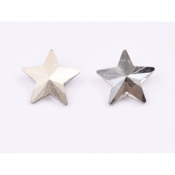 P4561-Cristal Star Fancy Stone, 10mm, Crystal Satin Silver Foiled - 1 buc
