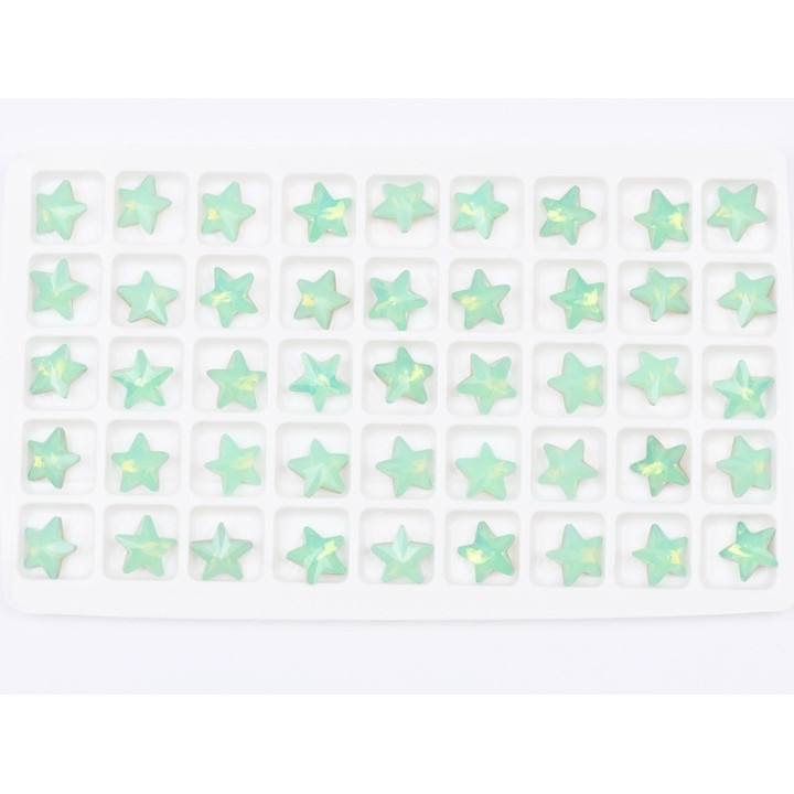 P4565-Cristal Star Fancy Stone, 10mm, Pacific Opal Silver Foiled - 1 buc