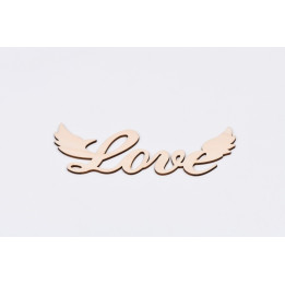 L774-Text lemn  "Love" 20x7 cm - 1 buc