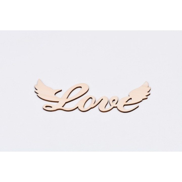 L774-Text lemn  "Love" 20x7 cm - 1 buc