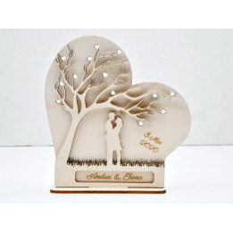 L780-Decoratiune lemn "Love tree "  20x19cm