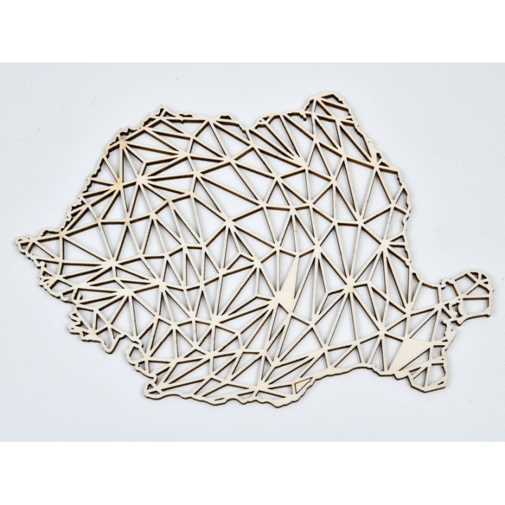 L781-Decoratiune lemn "Harta Romaniei "  26x18cm
