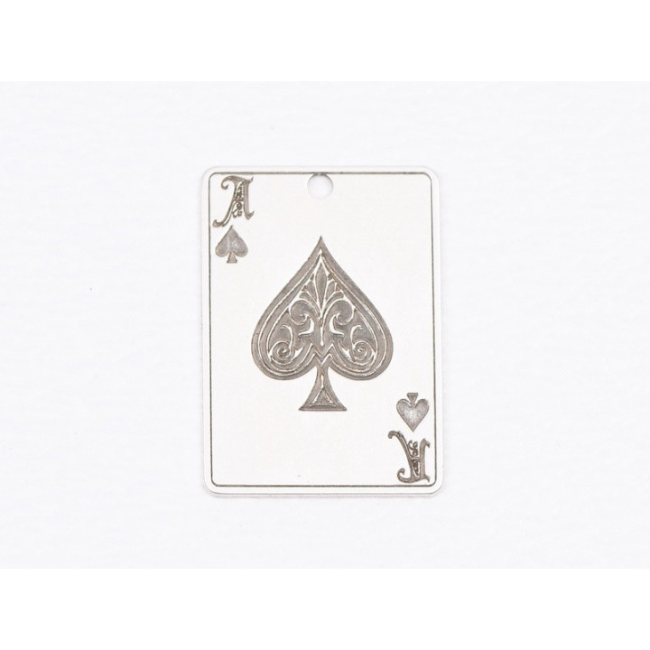 E1619 G Charm / Pandant  Ag 925 "Ace" 20x14mm, 0.6mm 1 buc