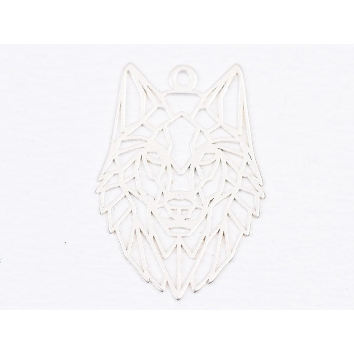 E1620 N Charm / Pandant  Ag 925 "Wolf" 25x17mm, 0.5mm 1 buc