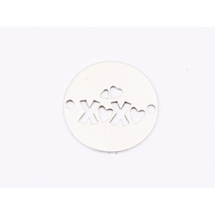 E1621 N Link Argintg 925 "XOXO" 13mm, 0.5mm 1 buc