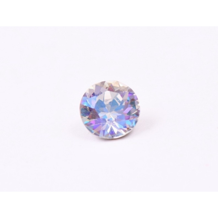 0709-Austria Chaton Round Stone, 7mm, Crystal Moonlight Silver Foiled - 1 buc