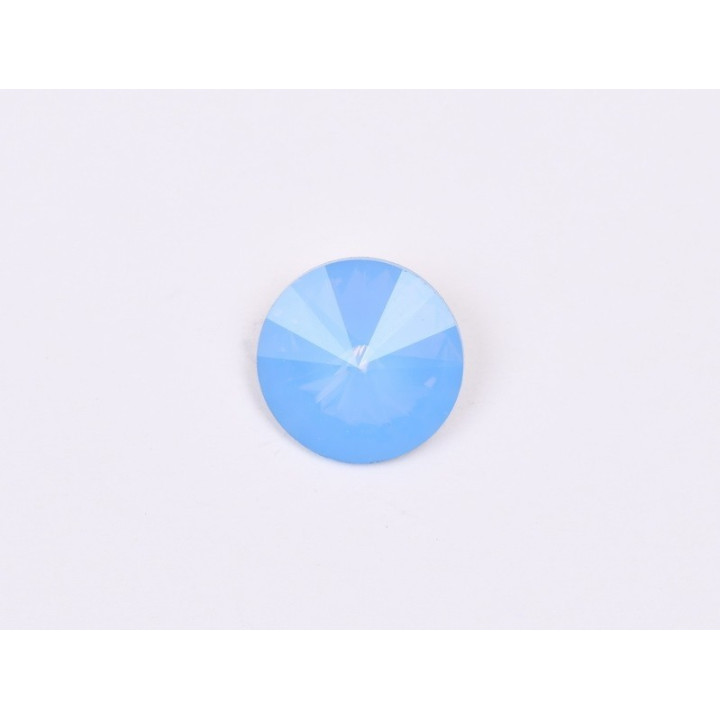 P4581-Austria Rivoli Round Stone, 12mm, Air Blue Opal Silver Foiled - 1 buc