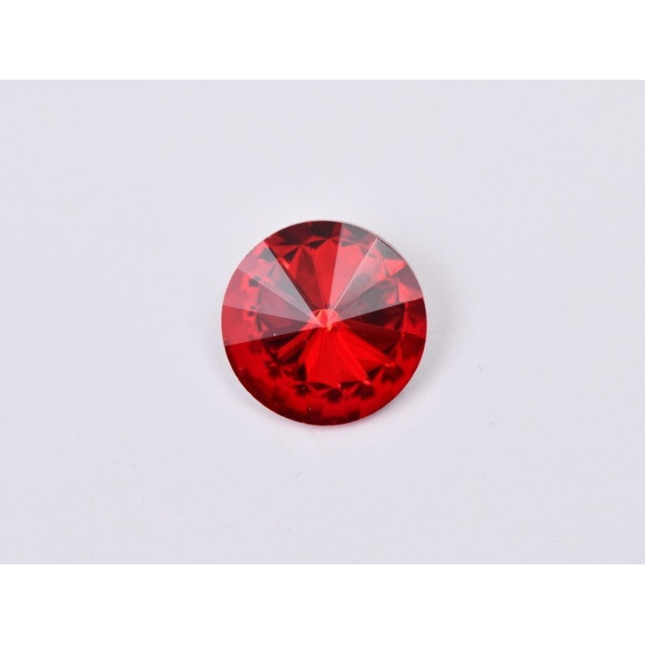 P4583-Austria Rivoli Round Stone, 12mm, Hyacinth Silver Foiled - 1 buc