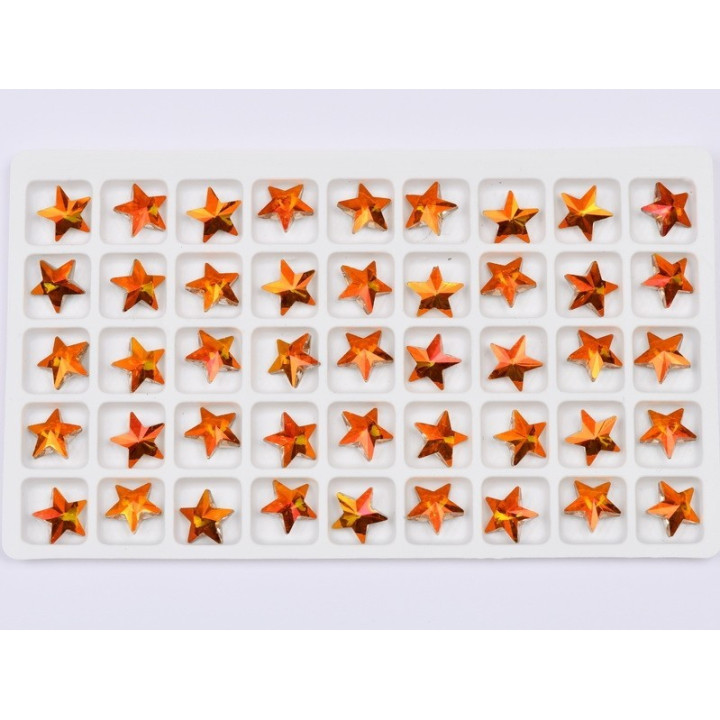 P4585-Cristal Star Fancy Stone, 10mm, Crystal Astral Pink Silver Foiled - 1 buc