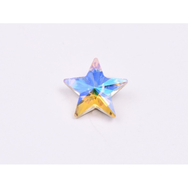 P4589-Cristal Star Fancy Stone, 10mm, Crystal Paradise Shine Silver Foiled - 1 buc