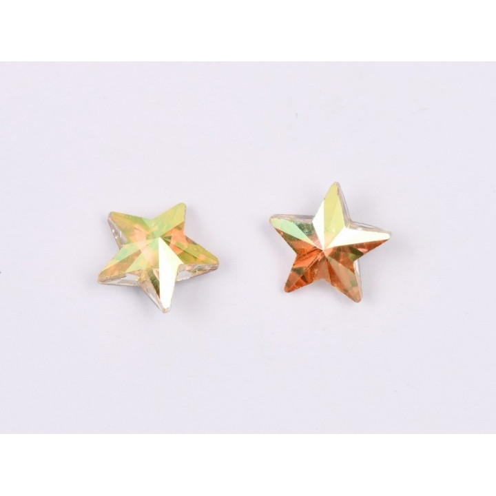 P4590-Cristal Star Fancy Stone, 10mm, Crystal Sun Silver Foiled - 1 buc
