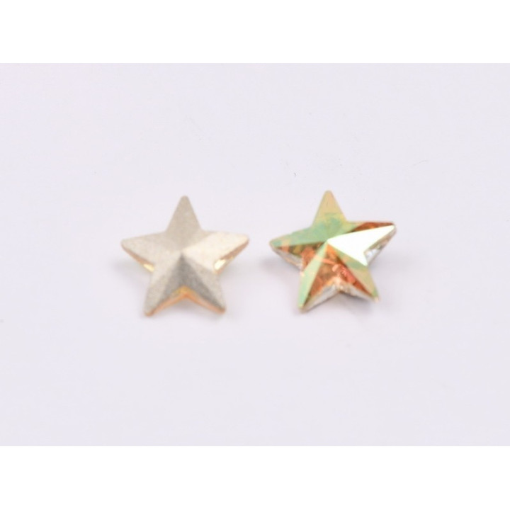 P4590-Cristal Star Fancy Stone, 10mm, Crystal Sun Silver Foiled - 1 buc