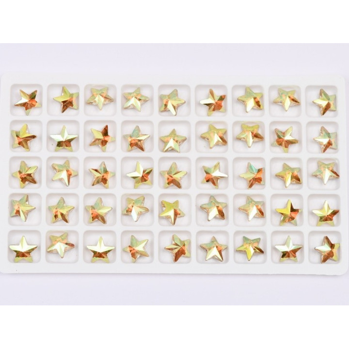 P4590-Cristal Star Fancy Stone, 10mm, Crystal Sun Silver Foiled - 1 buc