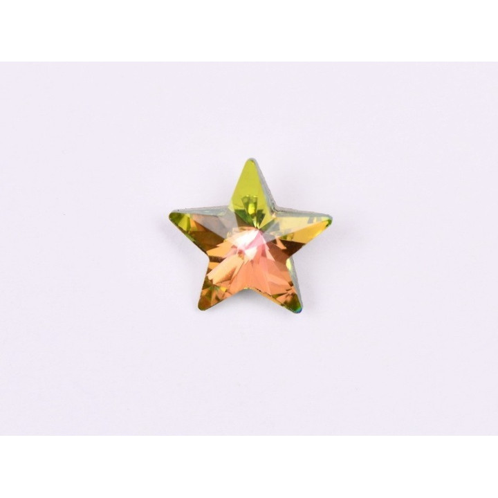 P4592-Cristal Star Fancy Stone, 10mm, Crystal Vitrail Rose Silver Foiled - 1 buc
