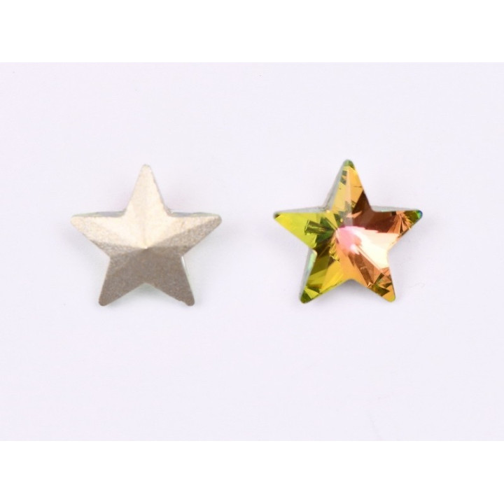 P4592-Cristal Star Fancy Stone, 10mm, Crystal Vitrail Rose Silver Foiled - 1 buc