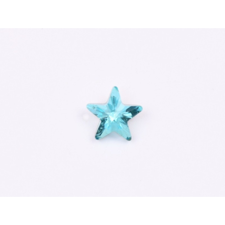 P4593-Cristal Star Fancy Stone, 10mm, Aquamarine Silver Foiled - 1 buc