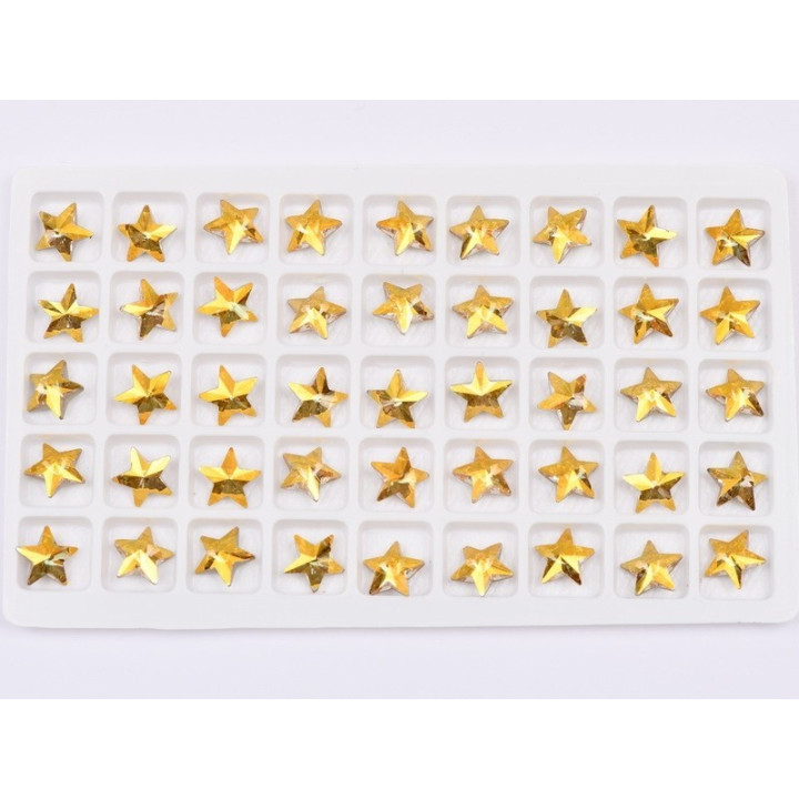 P4595-Cristal Star Fancy Stone, 10mm, Crystal Metallic Sunshine Silver Foiled - 1 buc