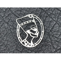 E1624 N Charm filigranat  Argint 925 "Nefertiti" 20x25mm, 0.5mm 1 buc