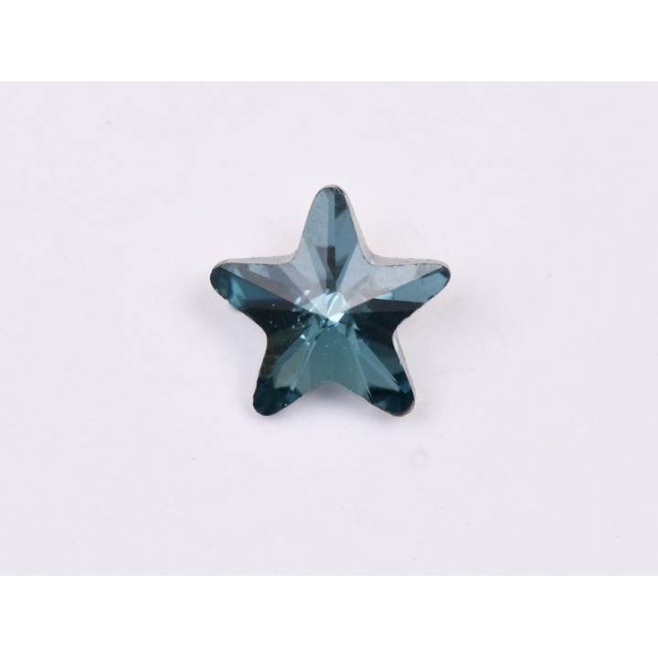 P4601-Cristal Star Fancy Stone, 10mm, Denim Blue Silver Foiled - 1 buc