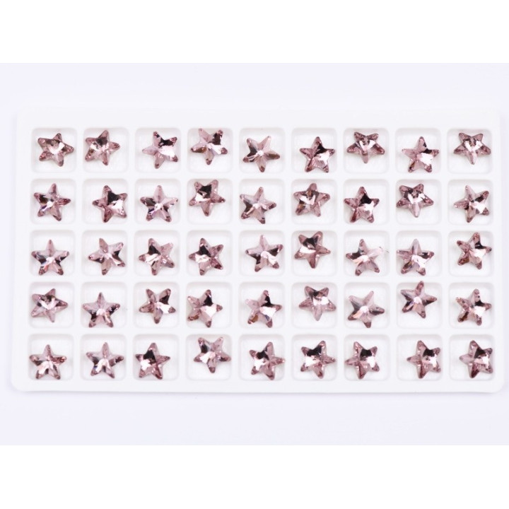 P4602-Cristal Star Fancy Stone, 10mm, Light Amethyst Silver Foiled - 1 buc