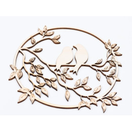 L797-Decoratiune lemn Vultur 3D  17x13.5- 1 buc